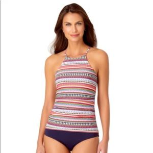 Anne Cole High Neck Tankini, size S, NWT
